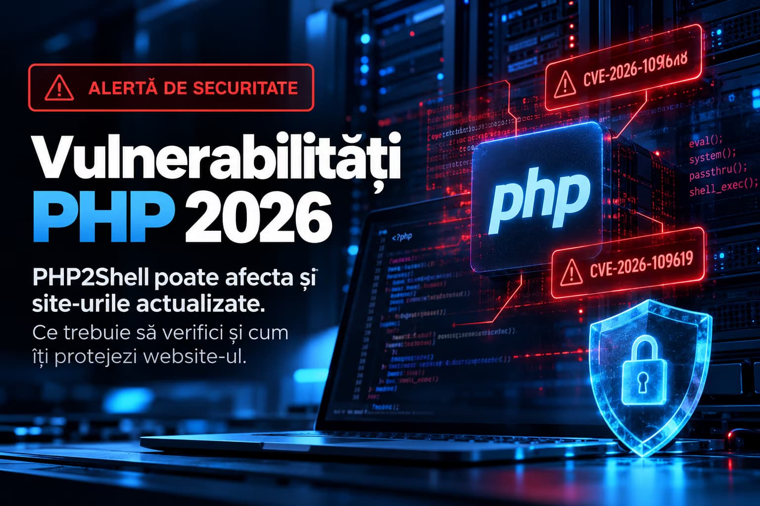 Vulnerabilități PHP 2026 – alertă PHP2Shell și securitatea serverelor web