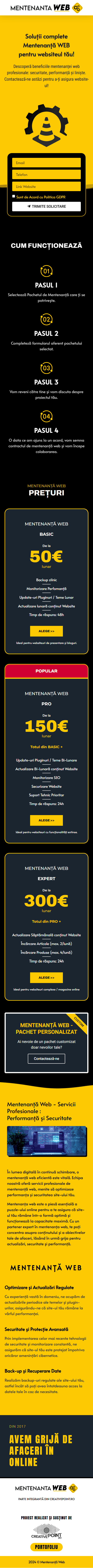 Mentenanta Web — Mobile