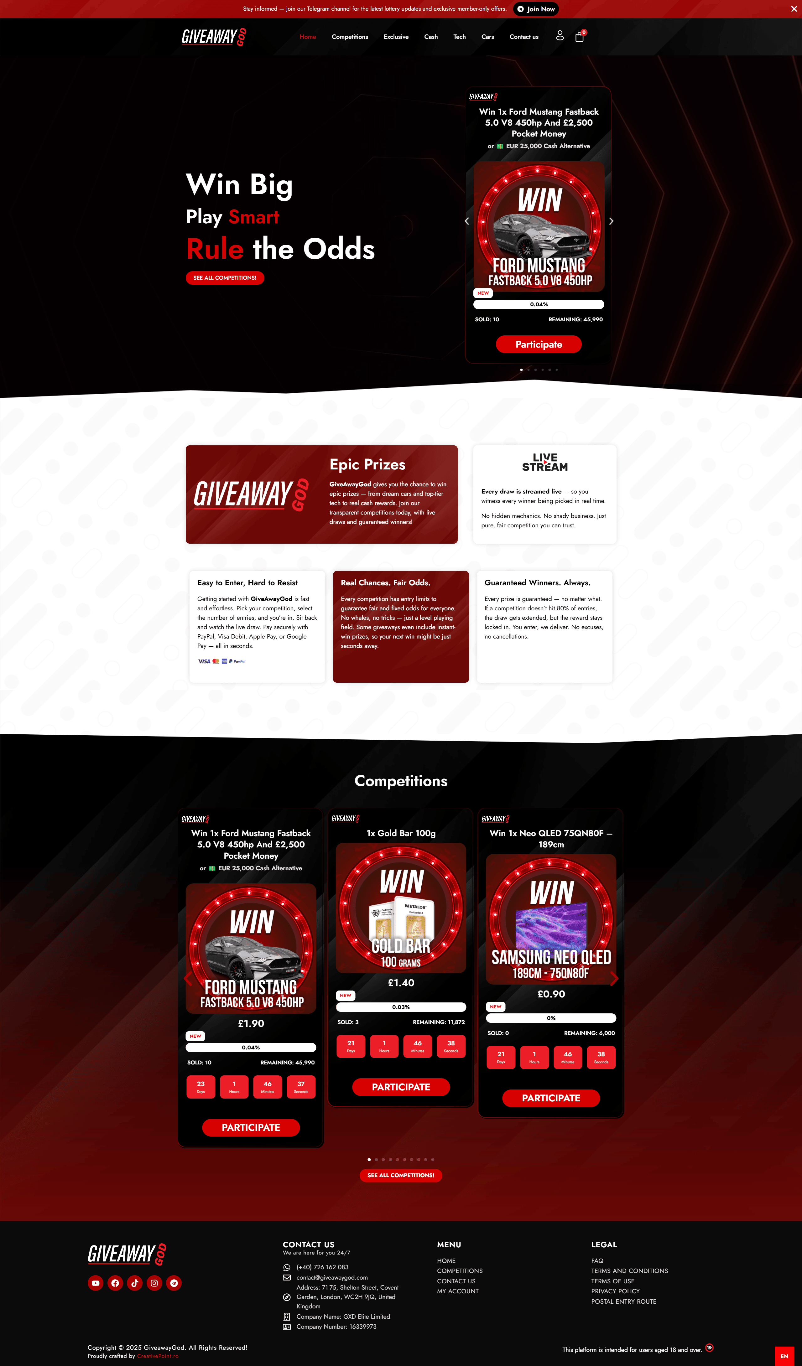 GiveawayGod — Desktop